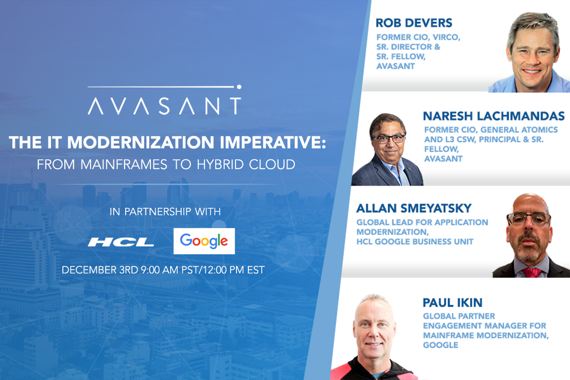 it modernization - Avasant Digital Forum: The It Modernization Imperative: From Mainframes To Hybrid Cloud