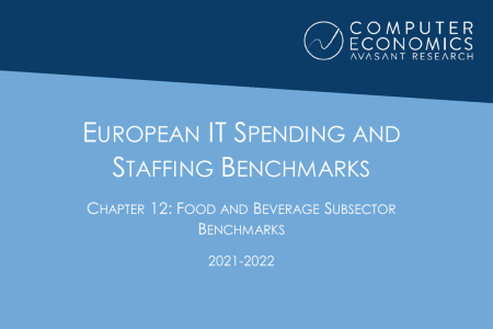 EUISS2021Ch12 450x300 - European IT Spending and Staffing Benchmarks 2021/2022: Chapter 12: Food and Beverage