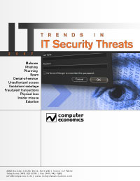 Trends in IT Security Threats: information security threats, computer security incidents, risk assessment